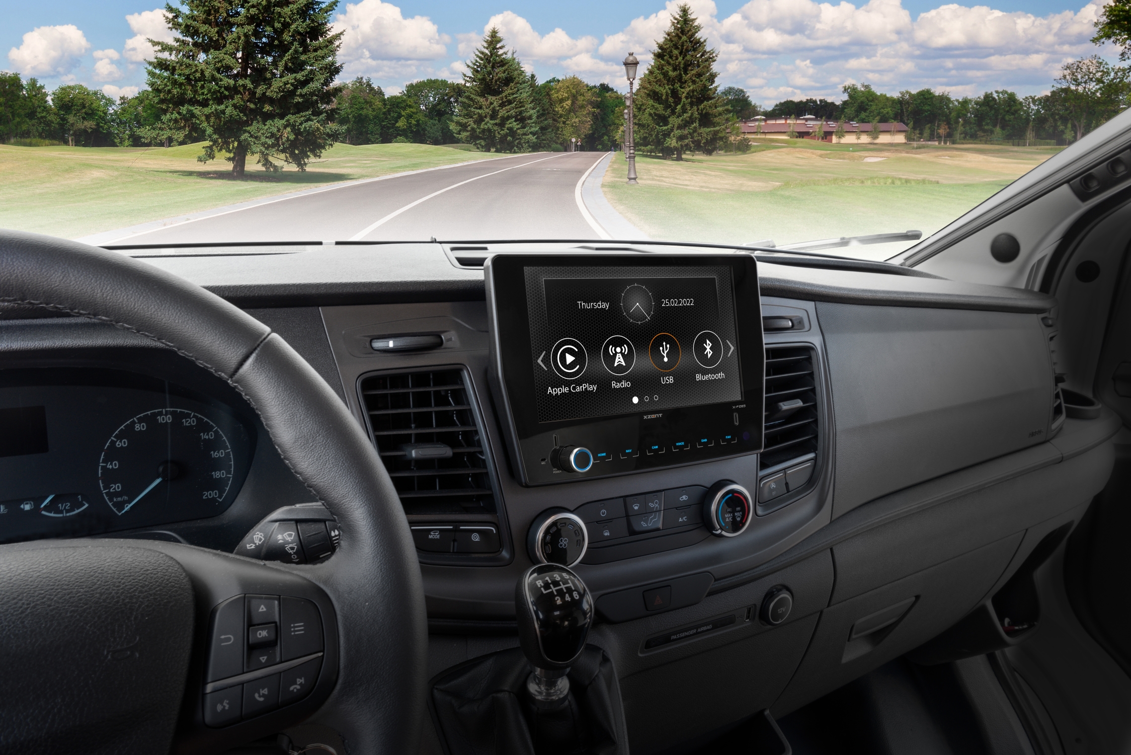 XZENT X-F285 pro Ford Transit Autorádio s Apple CarPlay a AndroidLink
