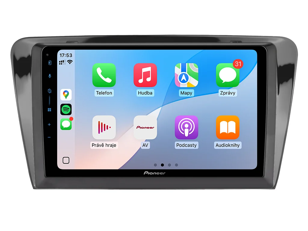 Pioneer SPH-PF97BT s bezdrátovým Apple CarPlay a Android Auto pro Škoda Octavia III 2013-2020